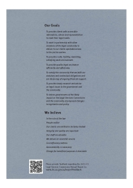 Legal Services Commission | Our Goals | We Believe